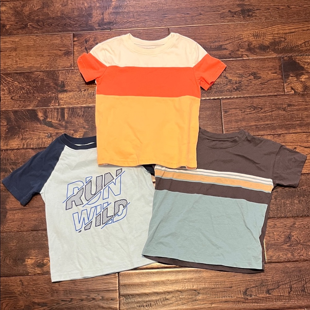 Jumping Beans Kids Short Sleeve Tee Set - Orange, Cream, Gray